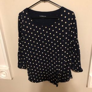 Polka dot navy shirt